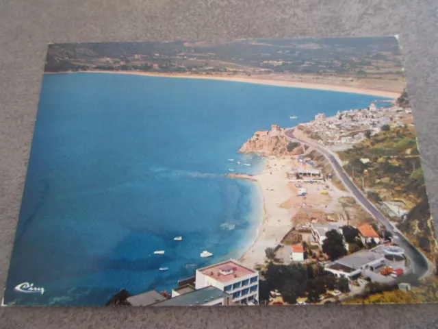 Carte Postale vintage couleur PROPRIANO Corse du Sud Vue aérienne de la plage