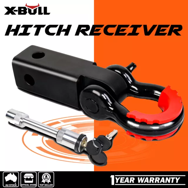 X-BULL Hitch Receiver & Hitch Pin Tow Bar Recovery Receiver Bow Shackle 5T 4WD