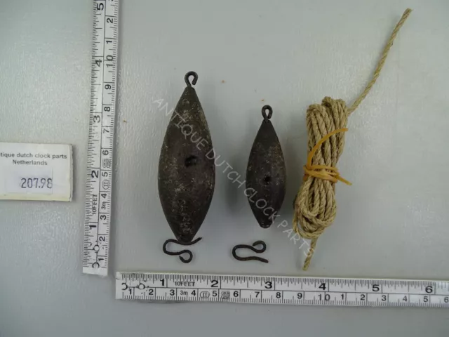 Set Weights And Rope For The Alarm Of French Comtoise Or Morbier Clock Set Weights And Rope For The Alarm Of French Comtoise Or Morbier Clock