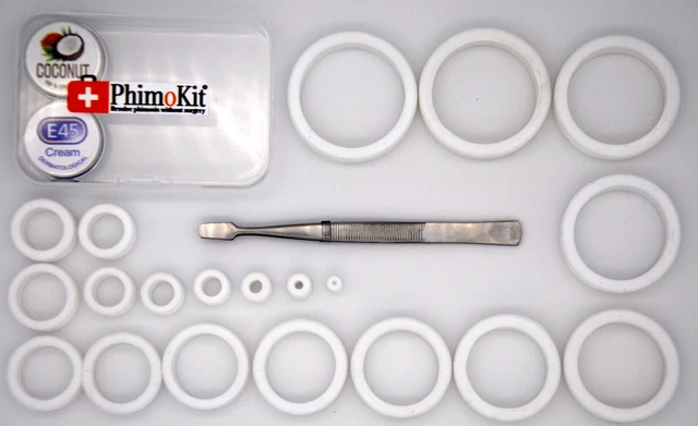 Kit De Fimosis Para Curar Un Prepucio Apretado 22 Anillos Únicos Con Crema...