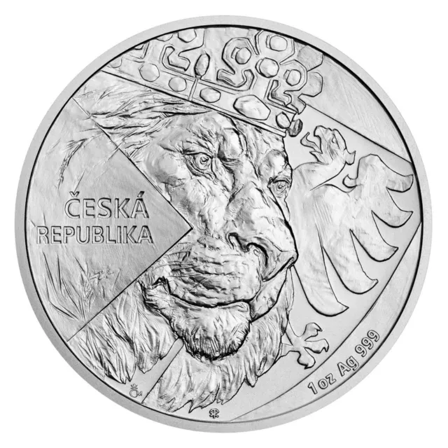 2024 Niue $2 Czech Lion BU 1 oz .999 Fine Silver Coin