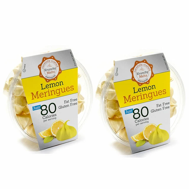 2X Citron Meringues Cookies Boîtes Gluten Graisse Kascher Pareve Bonbons Snacks