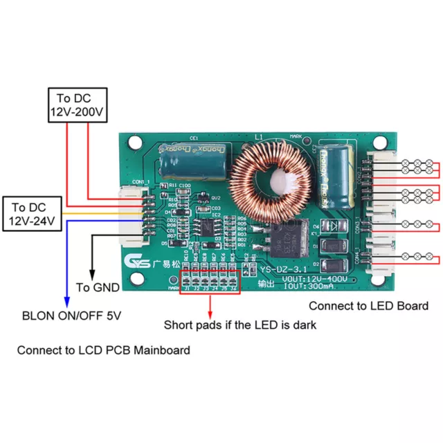 14-65 Inch LED LCD Backlight TV Universal Boost Constant Current Driver Board D