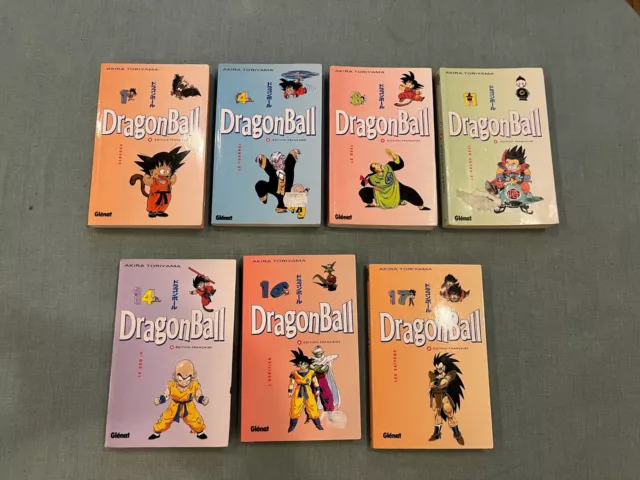 Lot Mangas Dragon Ball (1, 4, 8, 11, 14, 16, 17) / Editions Glenat / Pastel / Vf