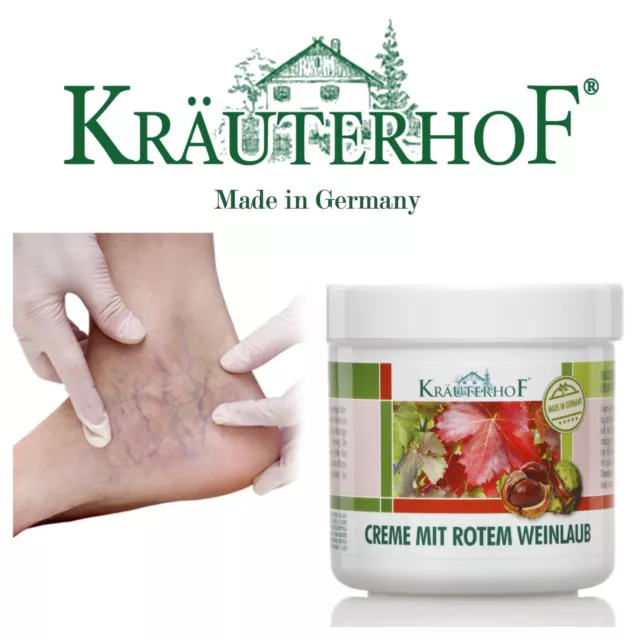 Krauterhof Foot Cream Horse Chestnut Vine Leaves For Varicose Veins Treatment