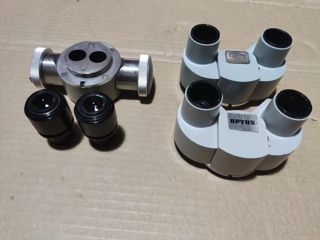CARL ZEISS OPTON Opmi Microscope Beam Splitter 50 Eyepieces 2 Heads 12 ...