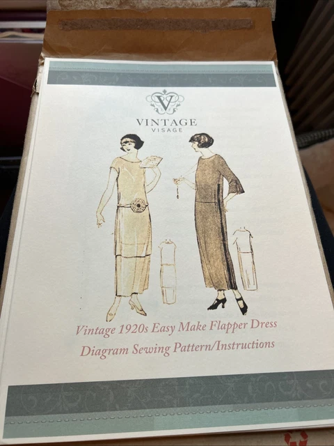 VINTAGE 1920S EASY Make Flapper Dress Sewing Pattern £0.99 - PicClick UK