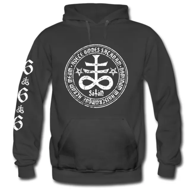 Sigil of Lucifer - Hooded Sweatshirt,Baphomet,Satanic Pentagram Art,666,Occult