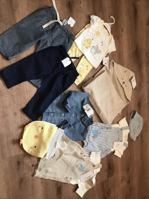 Baby Boys Clothes Bundle Next H&M Nutmeg M&S Brand New Age 6-12 Months 12 Items