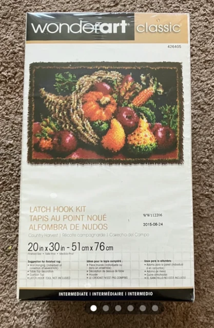 Kit de gancho de pestillo clásico Wondert cosecha campo cornucopia otoño artesanal nuevo
