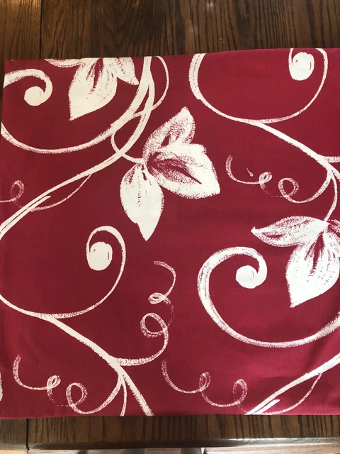 Funda de almohada roja y blanca. Perfecto para patio o solárium. Color maravilloso. 24""