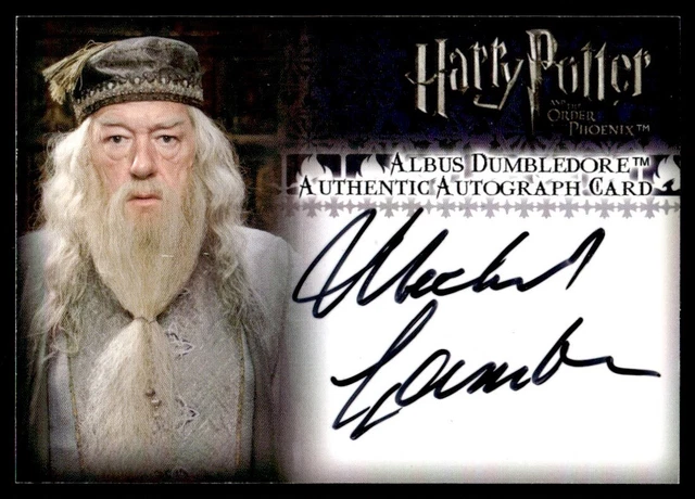 HARRY POTTER ORDER Of Phoenix Auto Rare Michael Gambon Albus Dumbledore