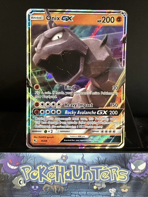 POKEMON CARD ONIX GX 36/68 Half Art Rare Hidden Fates Played 3.99 -  PicClick UK