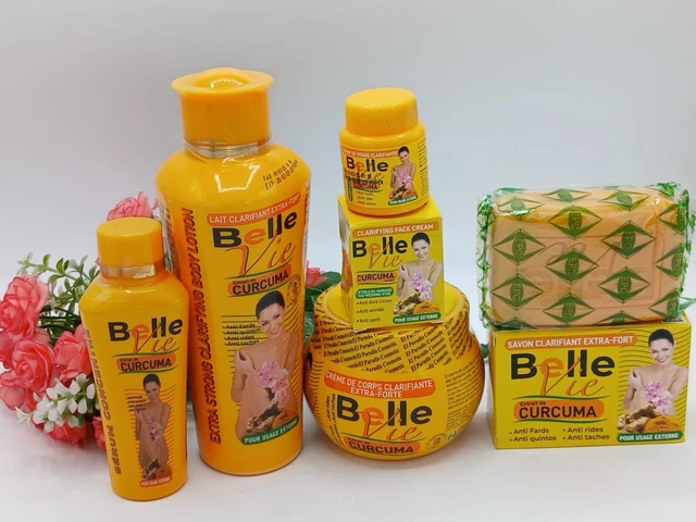 Lot De 3 Laits Corporels éclaircissants Belle Vie Au Curcuma - 500 Ml, FPS 50, Expire 2025