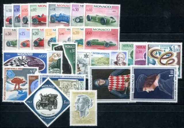 Monaco 1967 848-878 ** Mint Impeccable Year Complete (00055