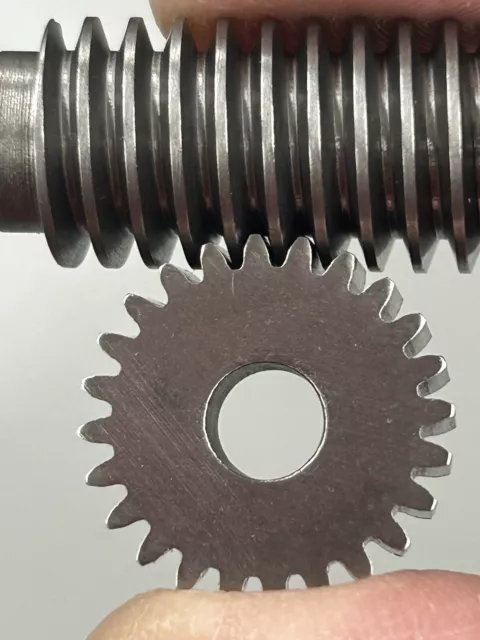 Qty. 1 Matching 32 Pitch 24 Teeth Worm Gear Set 24:1 Ratio 1/4" And 5/16" Bore