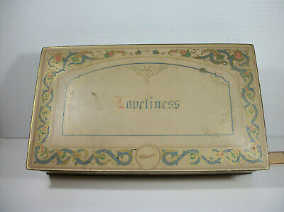 Whitman's candy 1lb12oz tin box marked Loveliness10 3/4" x 6 1/4" x 2 1/2
