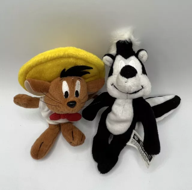 Designed For Warner Bros Studio Store 1999 Speedy Gonzales And Pepe Le Pew Plush