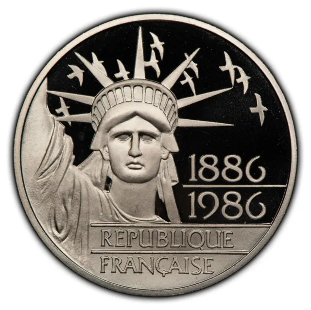 1986 100 Francs 20 gram Platinum Statue of Liberty Proof Coin - .643 APW - G1546