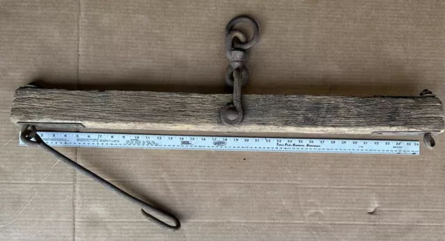 Vintage Horse Oxen Yoke Wood Iron Harness 36” Single Tree Hitch nice wall hanger 2