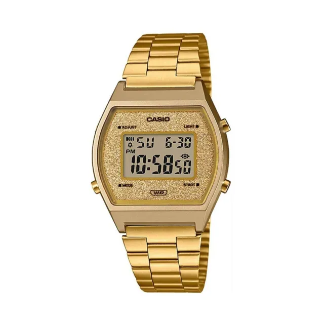 Orologio CASIO B640WGG-9DF Uomo Donna Unisex VINTAGE Acciaio Dorato Gold Glitter