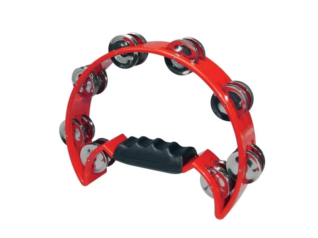 Tambourin, Pas De Tambour Tête, Plastique, Rouge