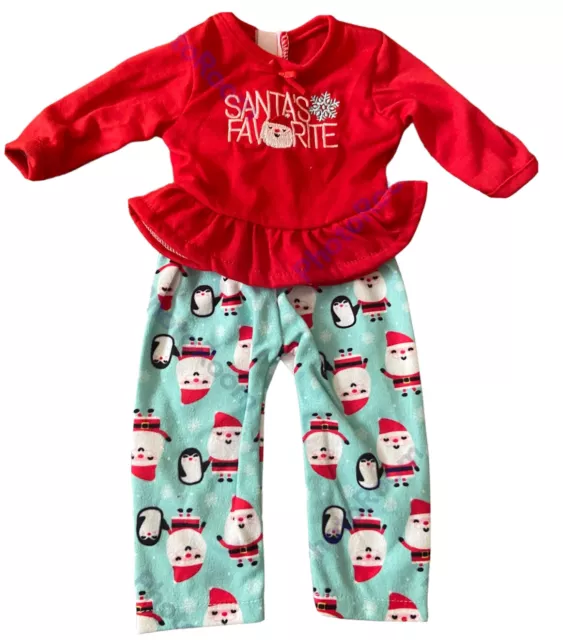 18" Doll Pajamas Holiday Santa's Favorite FITS 18" Dolls & American Girl Dolls