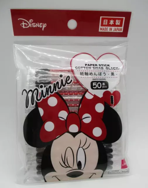 DAISO  Disney Minne Paper stick Cotton Buds swab 50 pcs ear clean  blsck