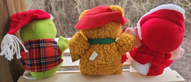 1988 McDonalds Jim Henson Muppet Babies Plush Set Kermit Miss Piggy & Fozzie NWT 5