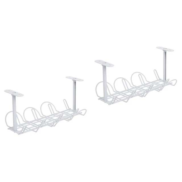 2 Set Wire Storage Rack Power Strip Storage Rack Metal Holder Bracket