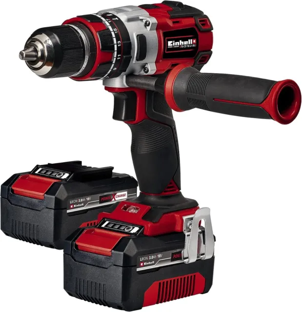 Einhell Akku-Schlagbohrschrauber TE-CD 18 Li-i BL 2 x 3,0 Ah mit Koffer 60Nm PXC