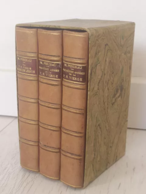 Coffret 3 vol Lot / Très Sainte Vierge Marie Mère de Jésus / 1914 / Abbé Ferdrau