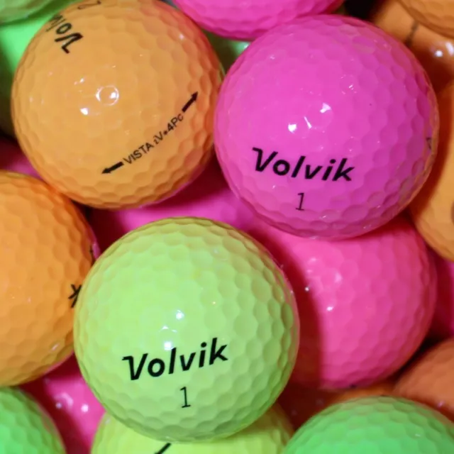 75 bunte Volvik Vista 4Pc Golfbälle AAA/AAAA Qualität Lakeballs colored balls