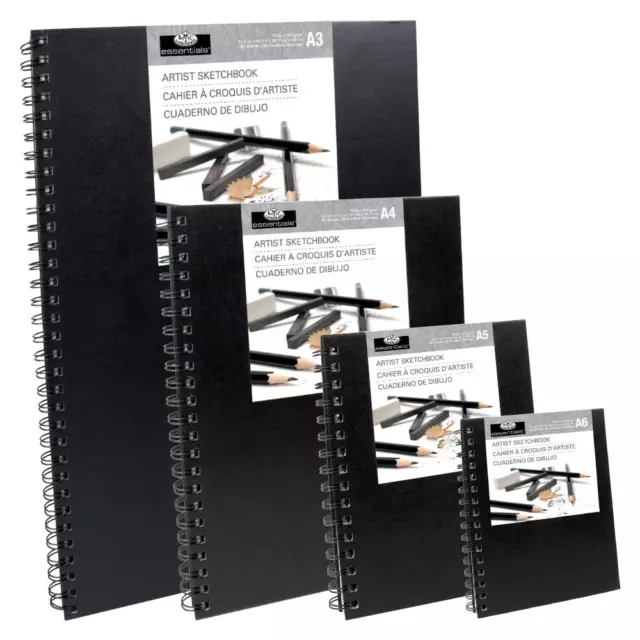 Royal & Langnickel Hardback Spiral Bound Artist Sketchbook - A6 - A5 - A4 - A3