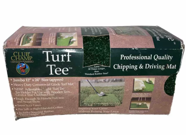 12" x 24"  Golf Chipping Driving Range Practice Hitting Mat Club Champ Turf  Tee