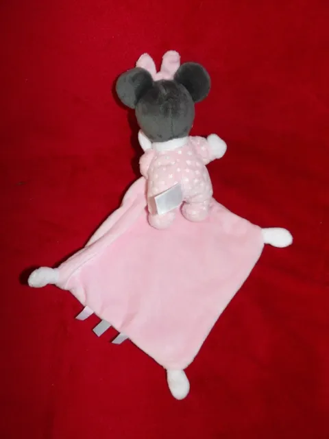 Doudou Peluche Disney Baby Minnie Rose Noir Mouchoir Etoile Lune HELLO STAR 2