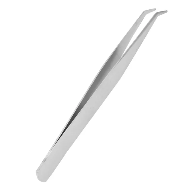 (silver)Exquisite Stainless Steel Tweezers False Eyelash Applicator Professional