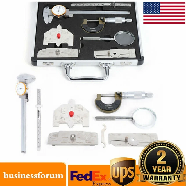 WELDING GAUGE TOOL Kit Gage Inspection Ruler Box In INCH Measuring SALE