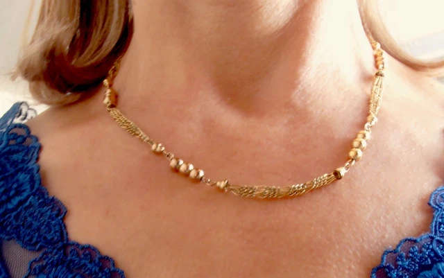Collier Ancien Maille Torsadée En Argent Massif - 14 Grammes - Jewel Silver - Occasion
