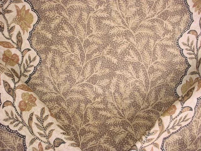 3-5/8Y Lee Jofa 2006206 Bosphorus Taupe Printed Floral Linen Upholstery Fabric