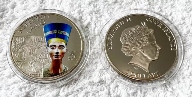 Rare Cook Islands Nefertiti .999 Silver Layered Coin - Add to Your Collection!