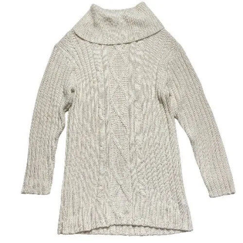 Carole Little Sport Womens Turtleneck Sweater Medium Chunky Cable Knit
