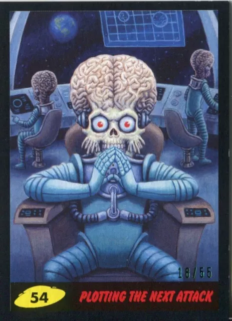 Mars Attacks The Revenge Black [55] Base Card #54 Plotting the Next Attack