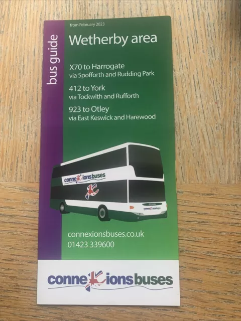 Connexions buses timetable guide for Wetherby routes February 2023 edition