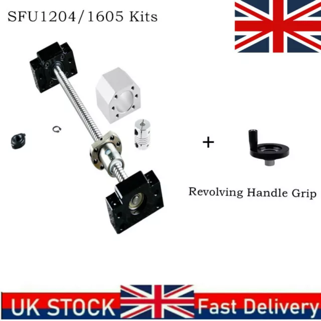 SFU1204/1605 BallScrew 300mm-1500mm Housing&Couplers&Revolving Handle Grip kits