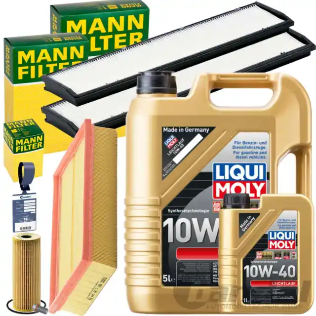 Mann Filtre Package D'Inspection + Liqui 10W40 Huile pour Mercedes W S C A 124