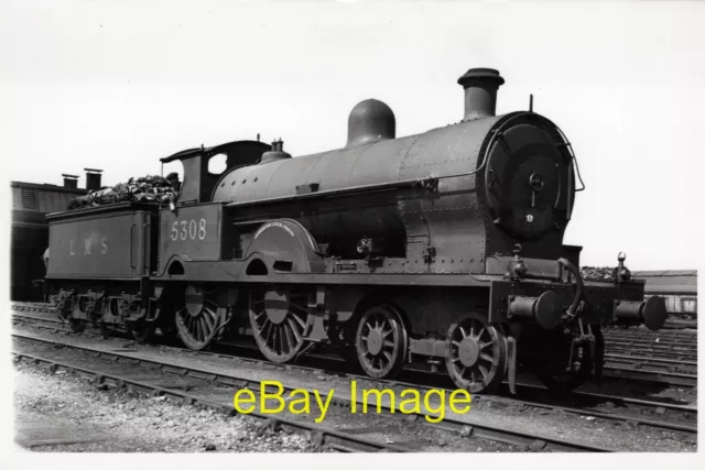 Photo 6x4 Railway  ex LNWR 4-4-0 LMS 5308 unknown shed c1930