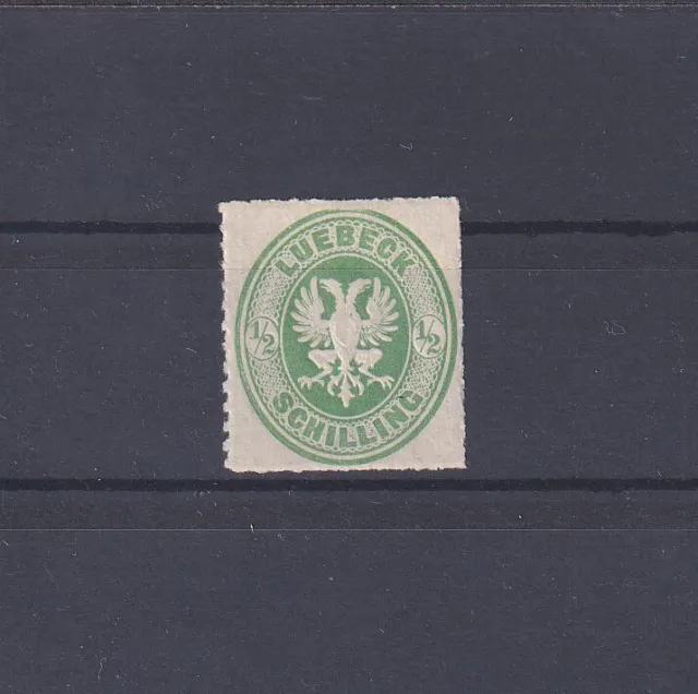 Altdeutschland Lübeck 1/2 S Mi.Nr. 8 ungebraucht mit Falz *, 1863/65