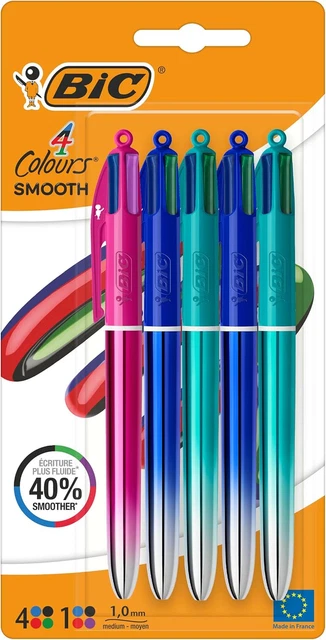 BIC Cristal Up - Penna A Sfera, Confezione Da 4, Colore: Blu - Foto 6