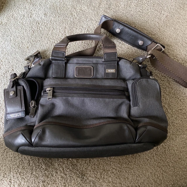 Tumi Alpha Bravo Brooks Slim Briefcase Anthracite Gray Laptop Bag